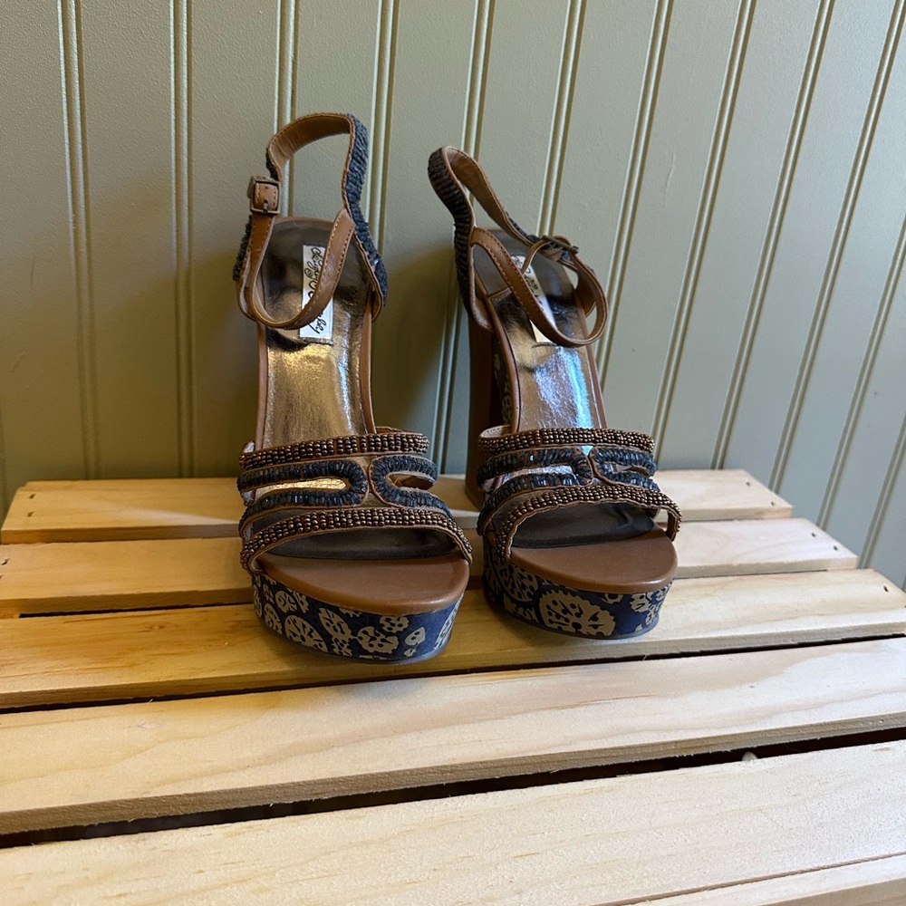 Naughty Monkey Brown and Black Platform Shoes